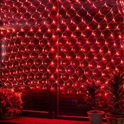 ULD-N2520-240-DTA RED IP20 Сетка светодиодная с контроллером. 240 светодиодов. 2.5х2 м. красная. IP20. провод прозрачный