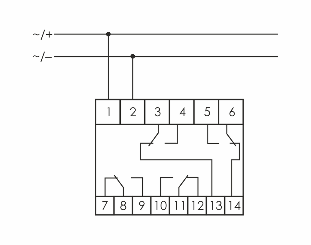 Реле промежуточное (электромагнитное) PK-4P-48 4х8А 4NO/NC IP20 48В AC/DC