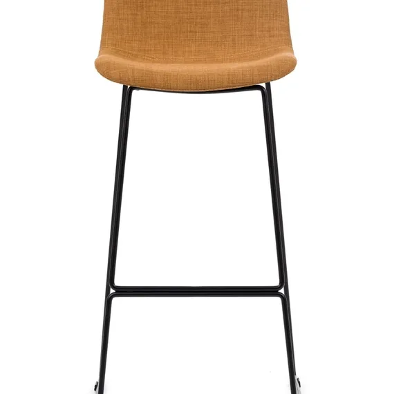 Барный стул Neo Soft 77 см, оранжевый, черные ножки