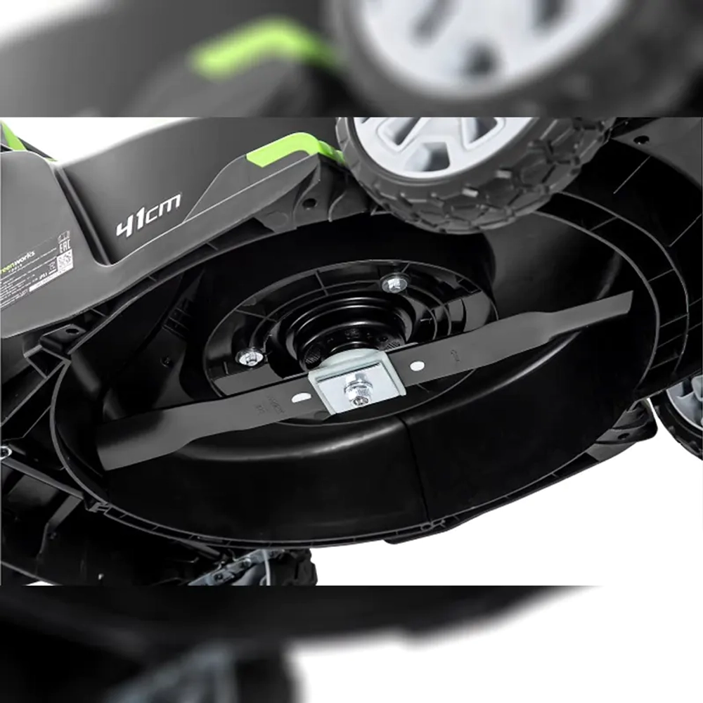 Аккумуляторная газонокосилка Greenworks G40LM41K3 40В (1 x 3 Ач, ЗУ) нож 41 см, 2504707UE