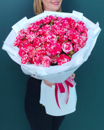 Роза кустовая малиновая Фаерфокс,19 веток(00111)