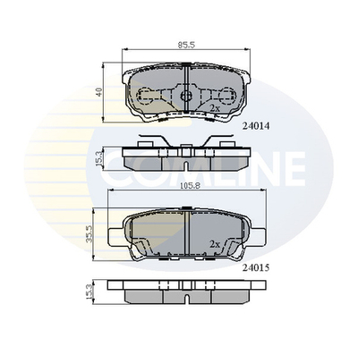 COMLINE - CBP31290-CML - Brake Pad Set, disc brake