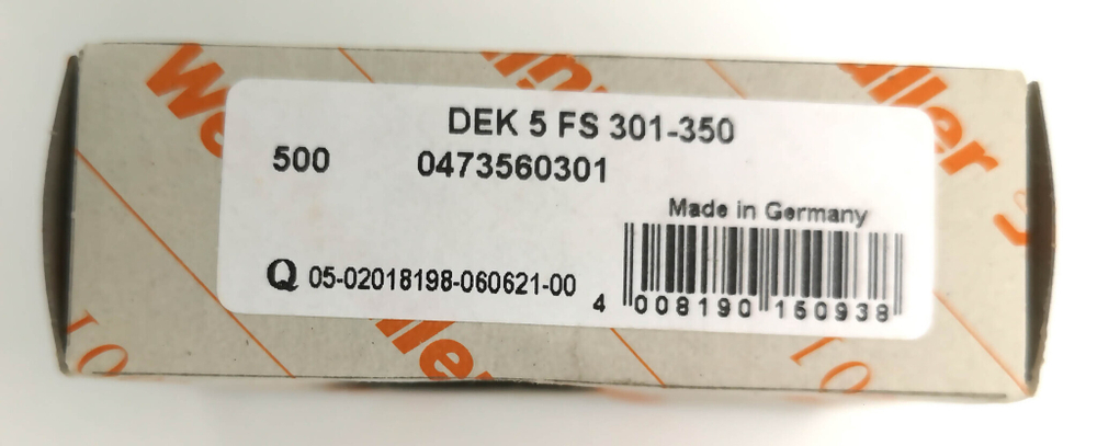 Маркер для клемм 5х5мм dekafix 5 FS 301-350 (500шт.) Weidmuller 0473560301