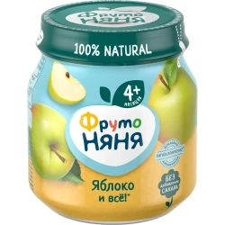 Пюре фруктовое ФрутоНяня с 4 месяцев, яблоко, 100 г