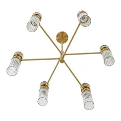 8276/6 MODERNI LN26 162 латунь/прозрачный, металл/стекло Люстра Е14 6*40W 220V DENVER