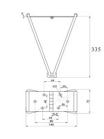 Опора-ножка для трансформации дивана Вяз 335, 1 шт