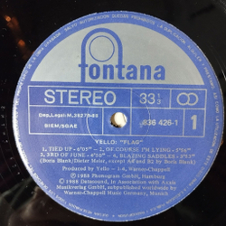 Винтажная виниловая пластинка LP Yello Flag The Race (Spain 1988)
