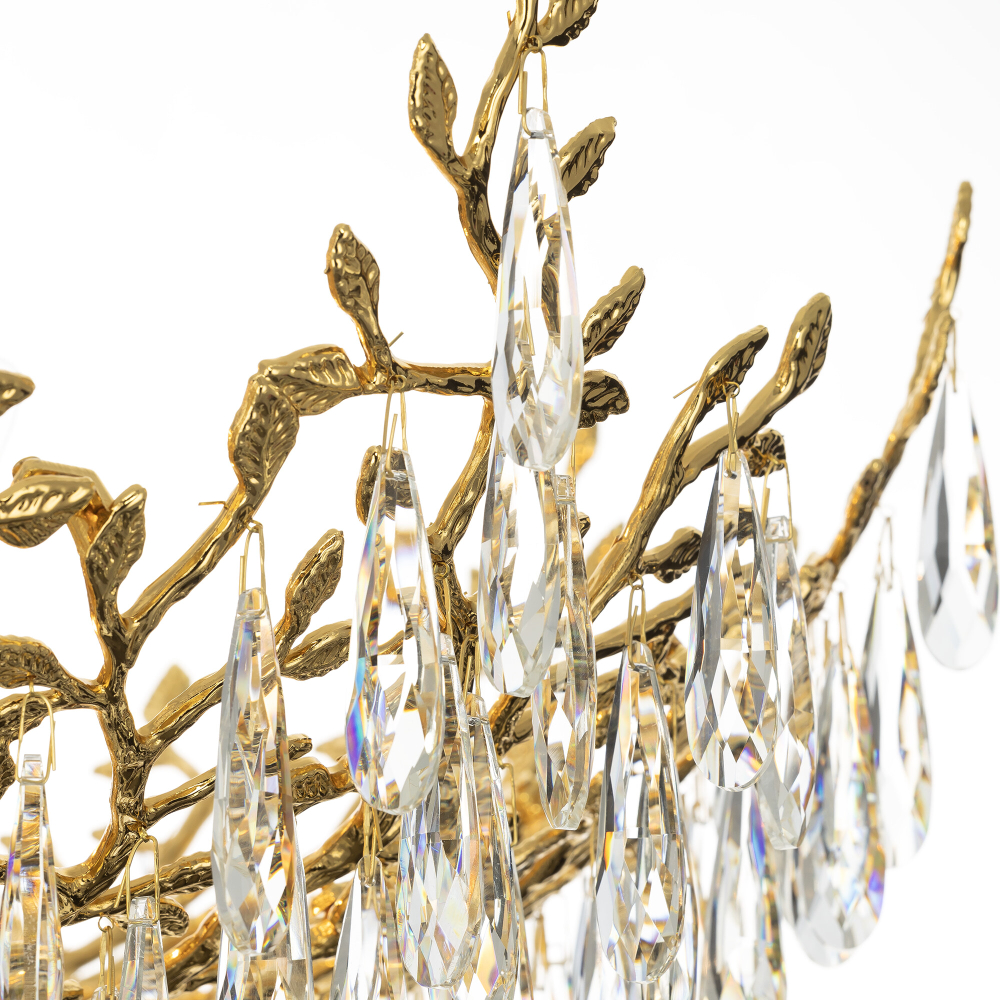 Citilux RITZ CL310122 Люстра хрустальная подвесная Золото