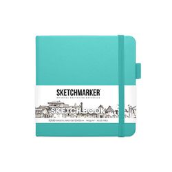 Блокнот для зарисовок 12*12см 80л в твердой обложке аквамарин (2314502SM)