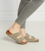 Кожаные шлепанцы arizona Birkenstock - хаки(1027697)