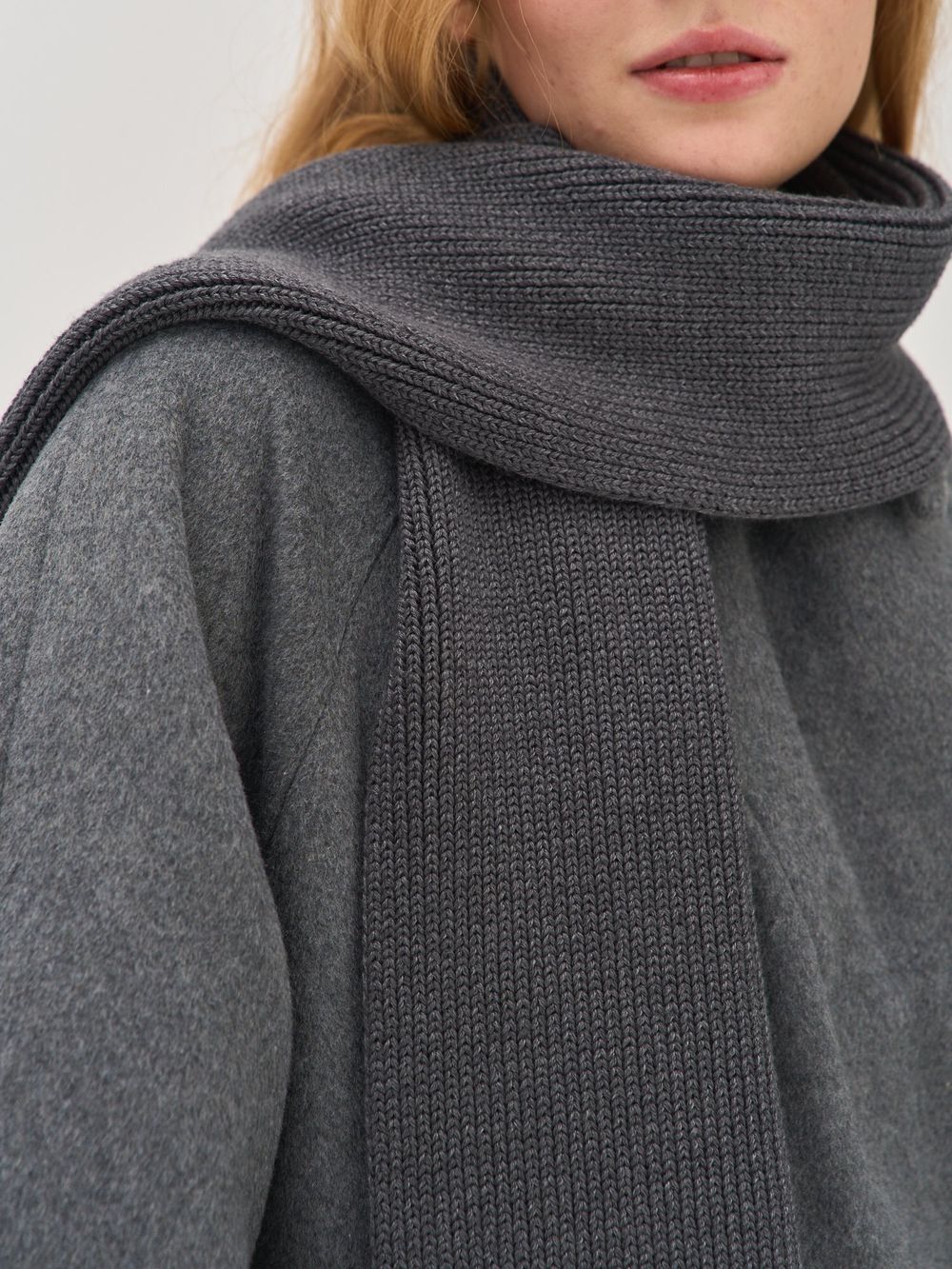 Шарф хлопковый "Графит"