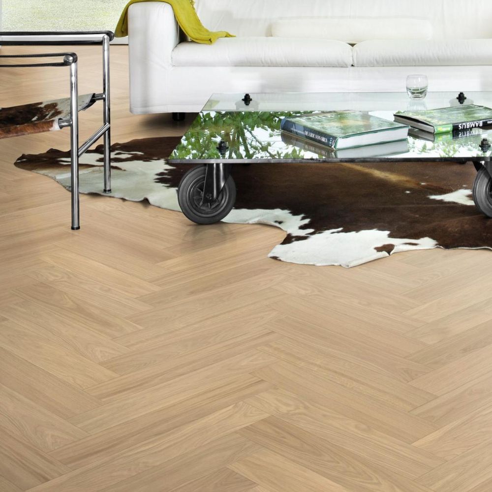 Инженерная доска Kahrs Дуб AB, Дымчатое белое масло Dim White oil