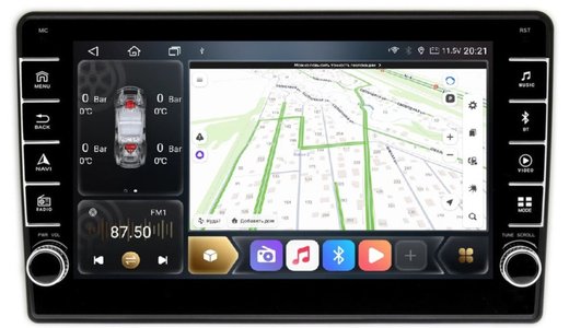 Магнитола для Volkswagen T5, T6, Tiguan, Passat, Polo, Jetta, Amarok, Golf и др., Skoda Fabia, Rapid - Carmedia SF-1075 (кнопки и крутилки), Android 12, TS10, CarPlay, 4G SIM-слот