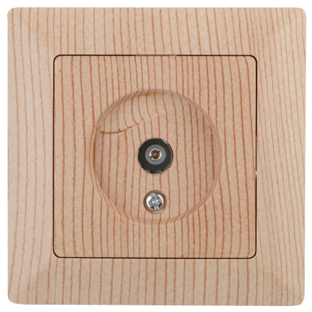 Розетка Intro Solo 4-301-11 TV одиночная, СУ, сосна