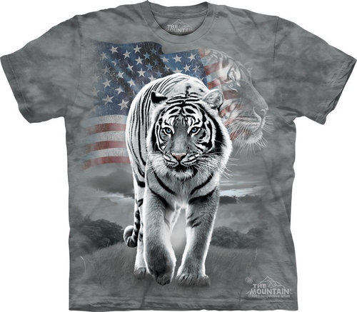 Футболка Mountain с изображением тигра патриота - Patriotic Tiger