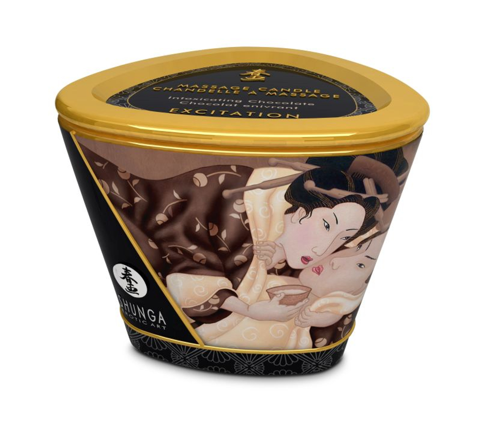 Массажная свеча Excitation Chocolate с ароматом шоколада - 170 мл