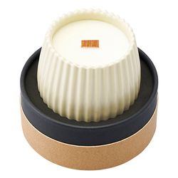 Свеча ароматическая с деревянным фитилём Italian Cypress из коллекции Edge, бежевый, 60 ч