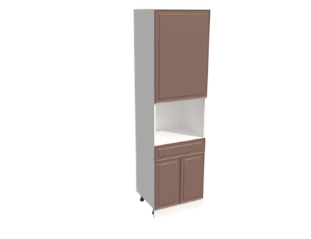 Кухня Модуль ШП1Я 600 Белый / Пудрово-розовый