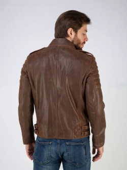 Кожаная куртка демисезонная косуха