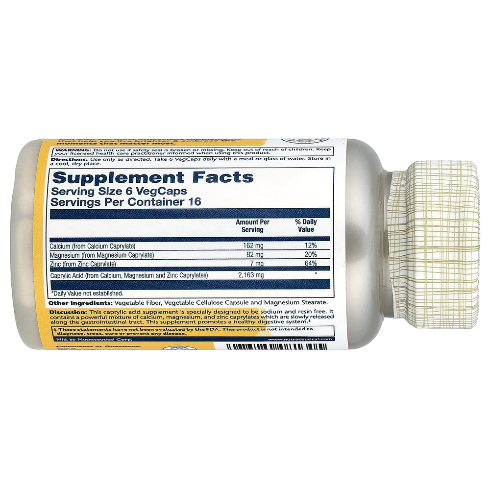 Solaray, Каприл, замедленное высвобождение, 100 растительных капсул