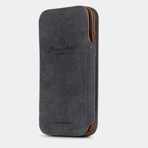 Чехол-книжка кожаная для iPhone 17 Pro, страус цвета карамель