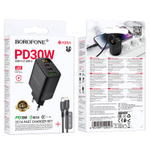 Зарядное устройство на Lightning Borofone PD30W (2C1A) BA98A (black)