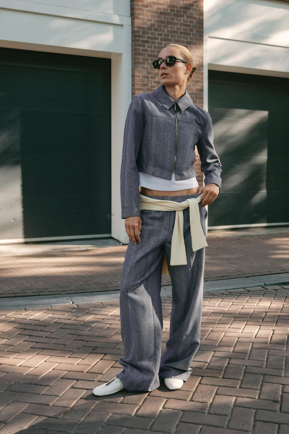 ZARA БЛЕЙЗЕР НА МОЛНИИ, СИНИЙ