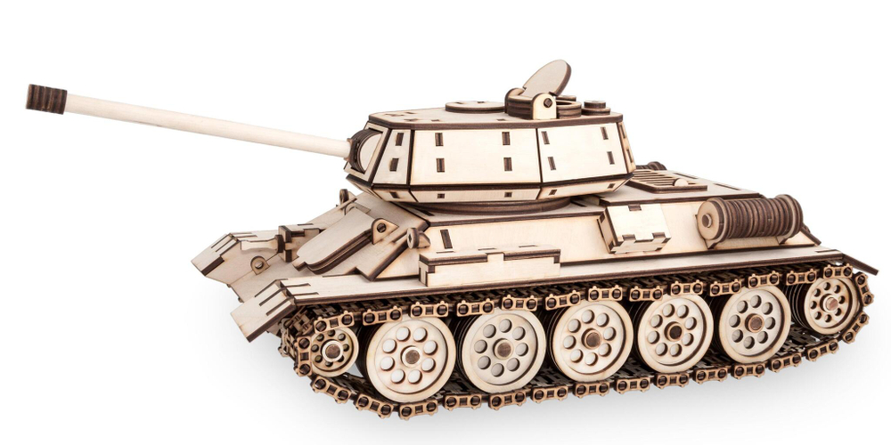 Конструктор деревянный 3D EWA Танк T-34-76