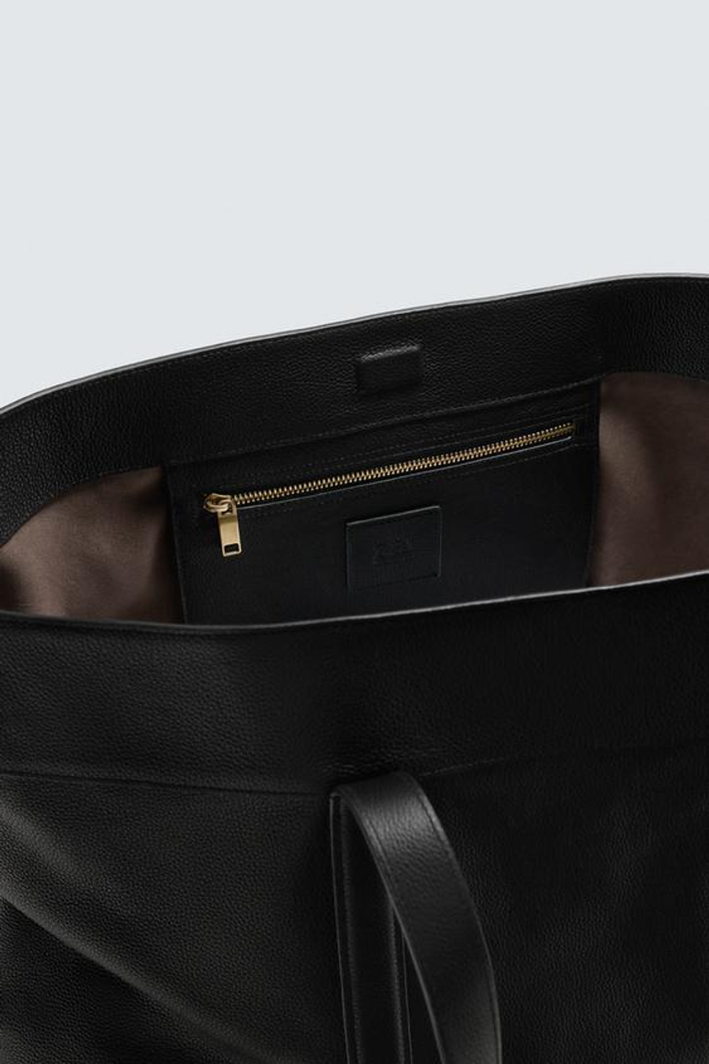 ZARA КОЖАНАЯ СУМКА-ШОПЕР - LIMITED EDITION, ЧЕРНЫЙ