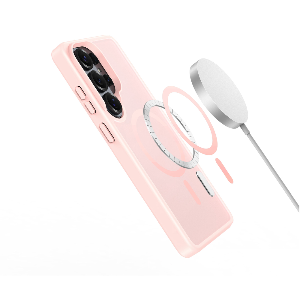 Чехол светло-розового цвета с MagSafe для Samsung Galaxy S26 Ultra, серия Yind Series от Dux Ducis