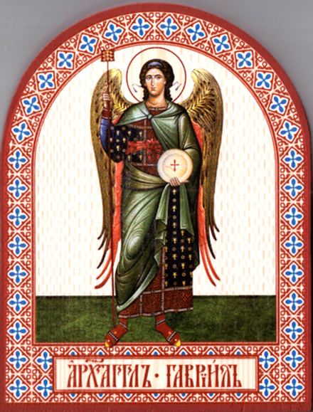 Икона аркой Архангел Гавриил (ростовой) на дереве: 95 х 120 (Синопсисъ)