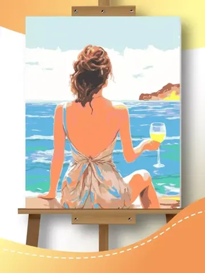 Картина по номерам Девушка и море