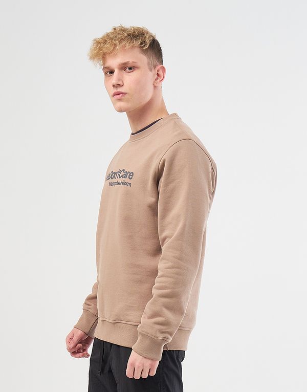 Толстовка We Don’t Care Basic Logo Sweatshirt Beige - фото 3