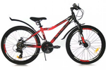 Велосипед 24" STELS Navigator-450 MD 2023 р.13", черный/неоновый красный