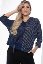 Блуза "Стильный замысел" (синяя) Б9087 LT Collection