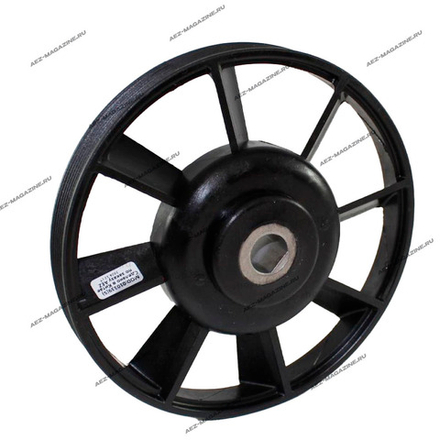 Шкив для бетономешалки, наружный D-162мм, внутренний d-17, скос на валу, металлическая втулка