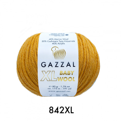 Пряжа Baby Wool XL 50 г, 100м, 40%акрил, 40%шерсть мериноса, 20%кашемир, 40%акрил (цена за 1 шт)