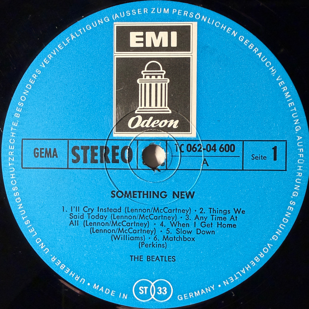 The Beatles ‎– Something New (Германия 1969г.) Т