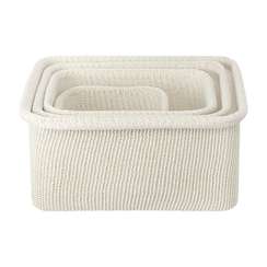 Набор из 4-х корзин для хранения sustainable collection, молочный