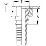 Фитинг DN 16 DK (Г) 27x1.5 накидная гайка