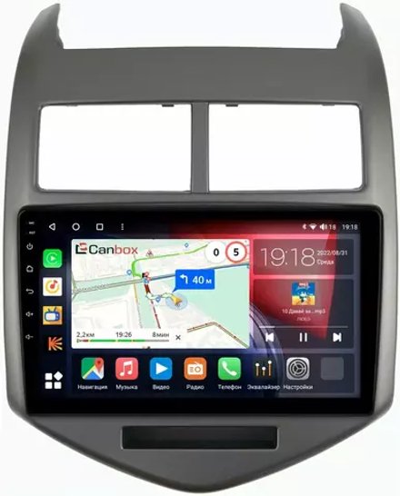 Магнитола для Chevrolet Aveo 2012-2015 - Canbox 9009 Qled, Android 10, ТОП процессор, SIM-слот