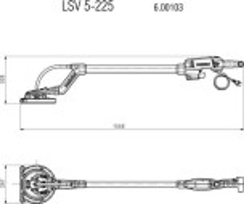 Шлифовальная машина METABO LSV 5-225 для стен и потолков 600103000