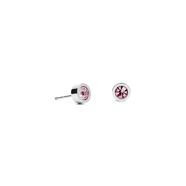 Серьги пусеты Fiore Luna Rhodolite 5х2,5 мм SWE125 RH S