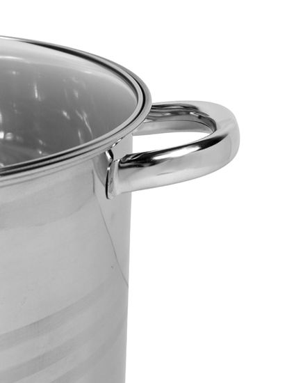 Кастрюля 8,5 л. из нержавеющей стали Kamille KM 5403 со стеклянной крышкой