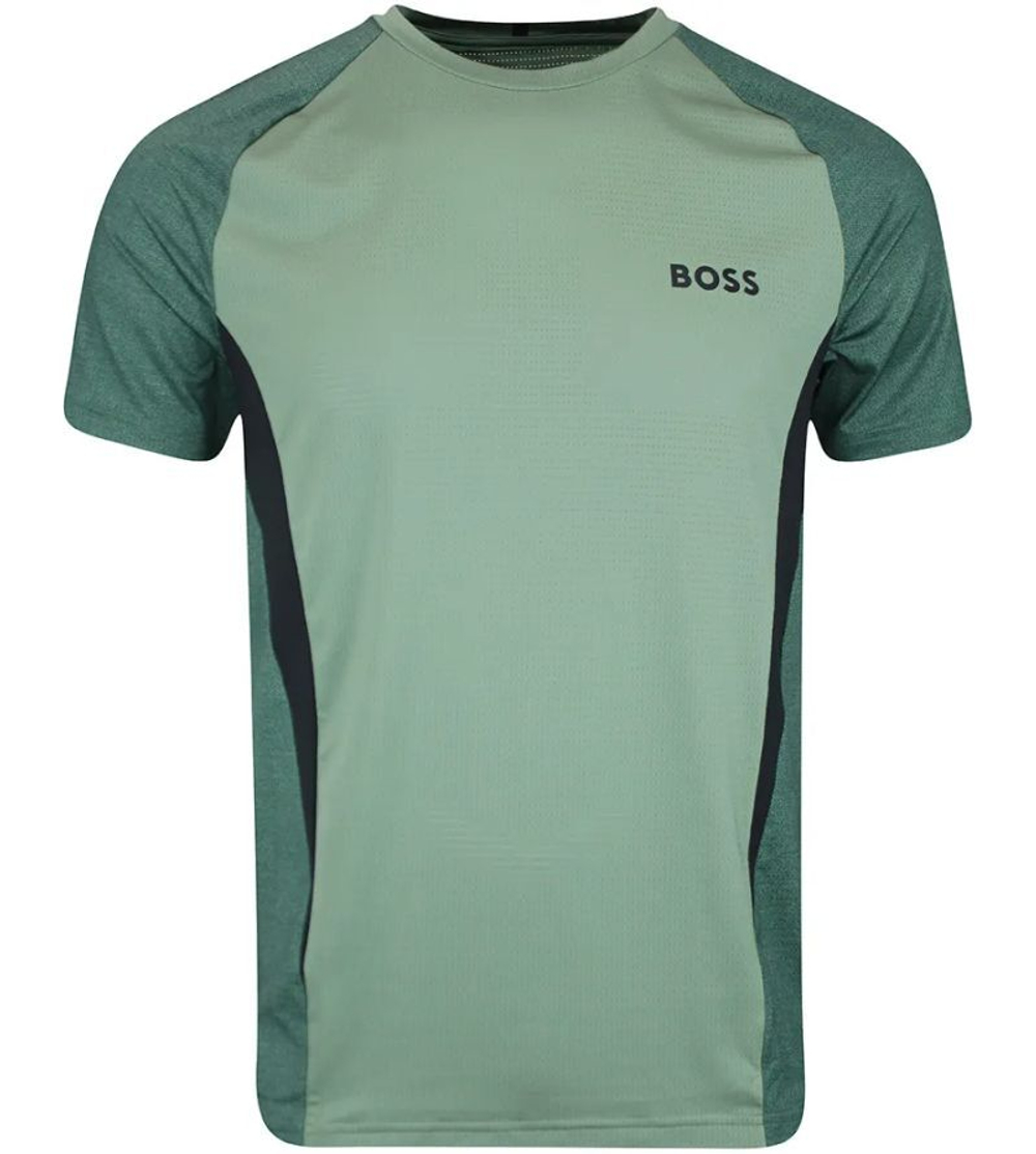 Теннисная футболка BOSS Matchball TOC Slim-Fit - open green