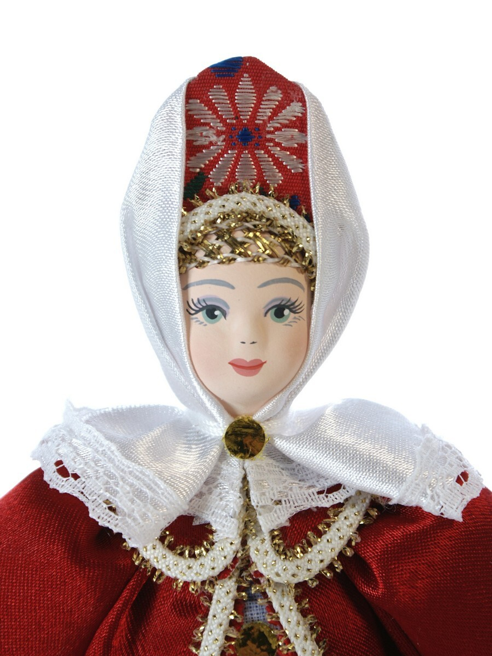 Кукла фарфоровая Костромичка в праздничной одежде