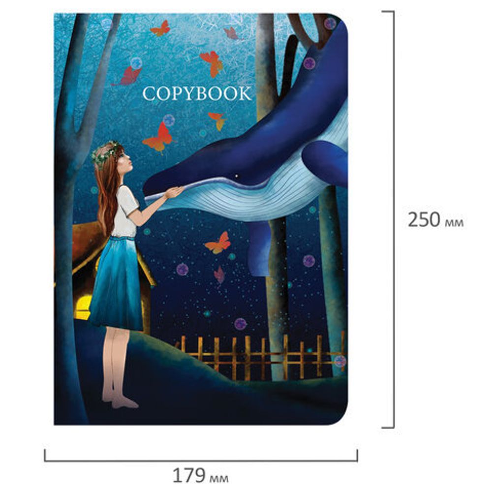 Тетрадь 60 л. в клетку обложка SoftTouch, бежевая бумага 70 г/м2, сшивка, В5 (179х250 мм), СКАЗКА, BRAUBERG, 403811