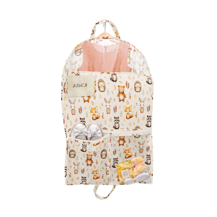 Чехол детский с карманами Лес принт 80х50