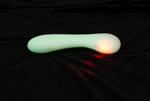 Люминесцентный вибратор для точки G Glow in the dark G-Spot - 17,9 см. (Цвет: белый)