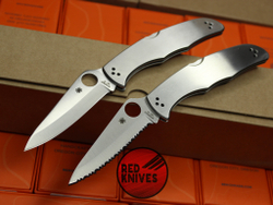 Нож Spyderco Endura® 4 Stainless - рукоять стальная, клинок серрейтор